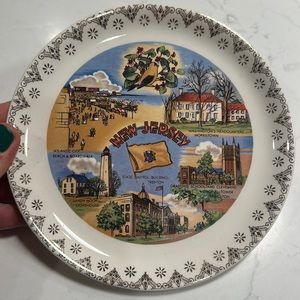 Vintage New Jersey Souvenir Plate